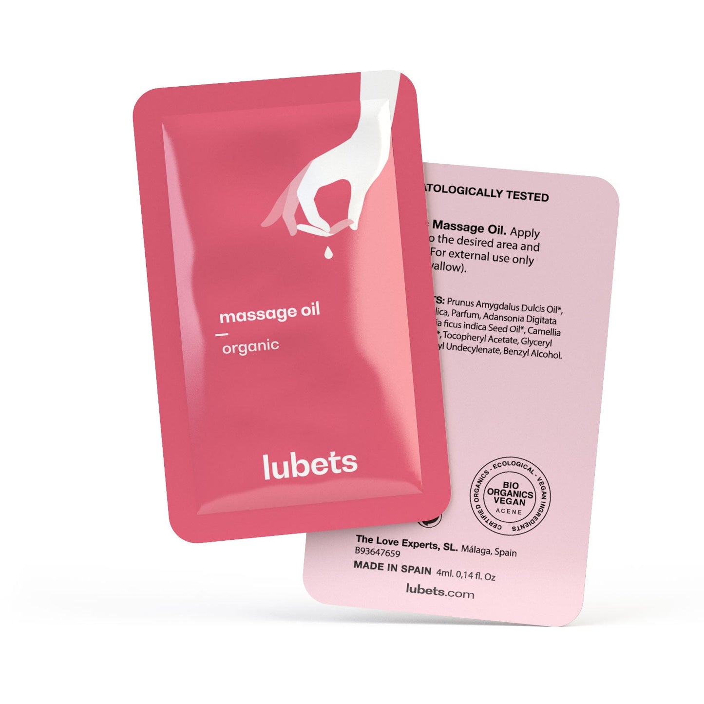 Aceite de masaje ecológico y vegano | Lubets Pack 10