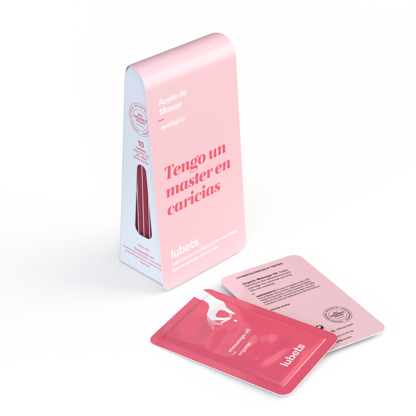Aceite de masaje ecológico y vegano | Lubets Pack 10