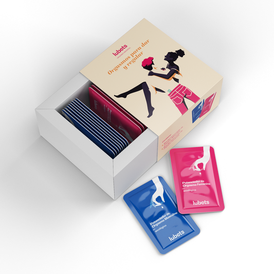 LUBETS Pack Regalo para parejas: geles íntimos ecológicos para dar y regalar
